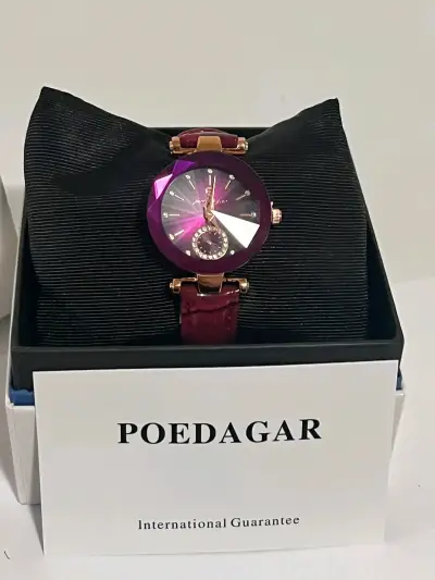 Reloj de Mujer Poedagar Morado con Correa de Cuero - miniatura 1