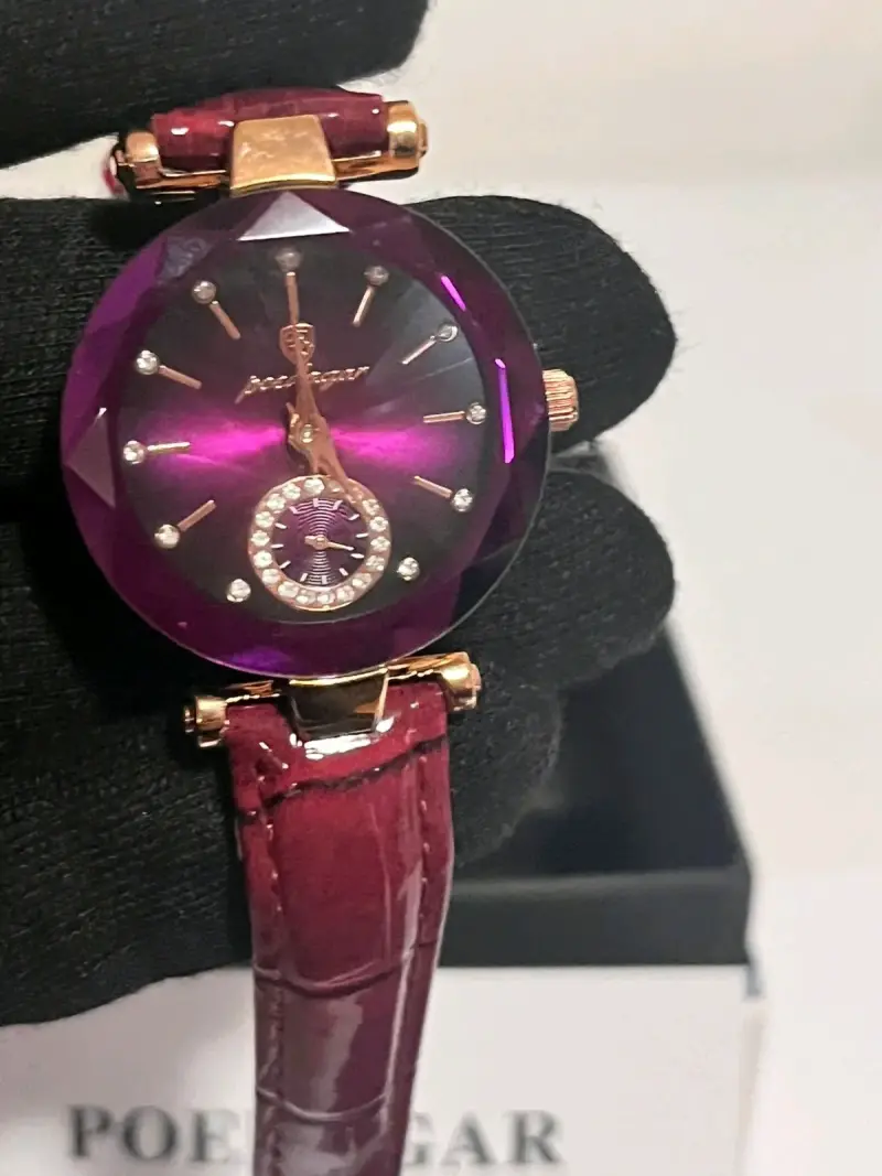 Reloj de Mujer Poedagar Morado con Correa de Cuero - 2