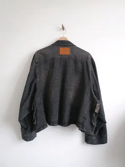 Chaqueta de mezclilla negra XL - miniatura 5