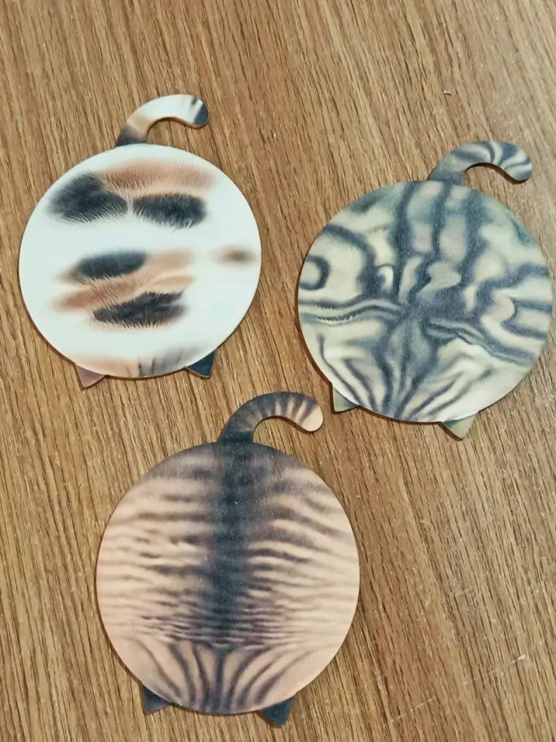 Posavasos redondos con diseño de gatos - 4