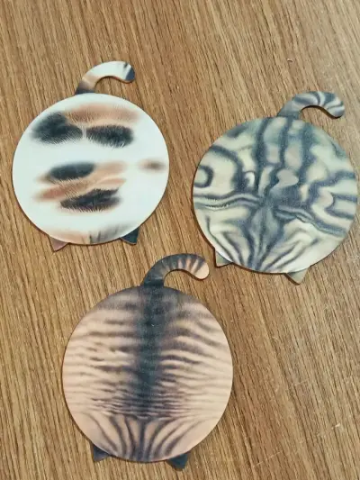 Posavasos redondos con diseño de gatos - miniatura 4