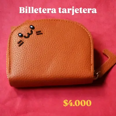Billetera tarjetero con diseño de gato - miniatura 1