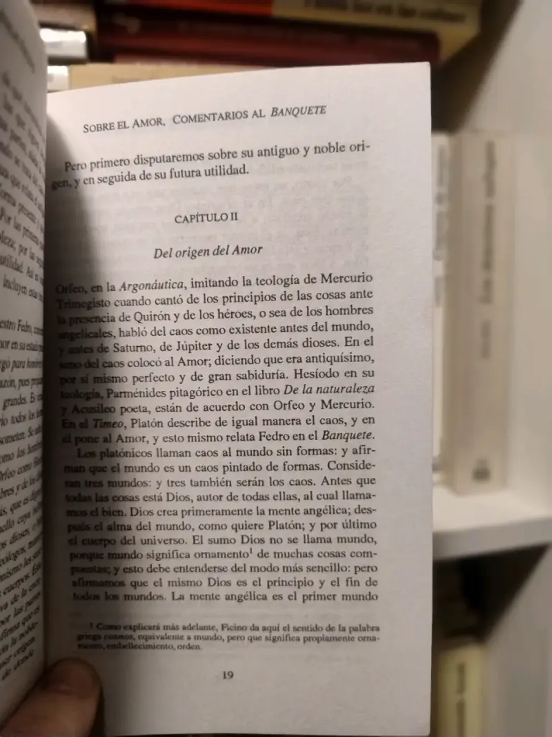 Libro 'Sobre el Amor' de Marsilio Ficino - 3
