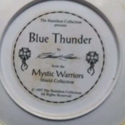 Plato decorativo Blue Thunder con diseño indígena - miniatura 5