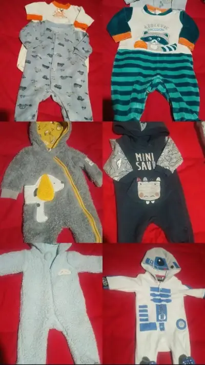 Lote de ropa para bebé con enteritos y pantalones - miniatura 1
