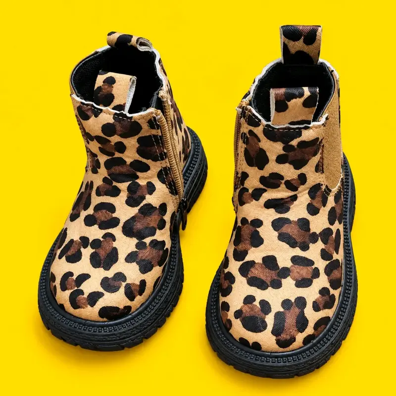 Botines infantiles con estampado animal print - 1