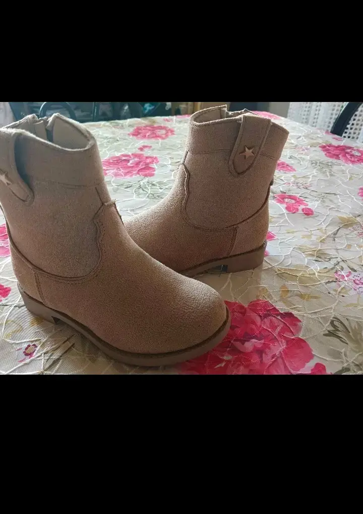 Botas de gamuza beige para niños - 3