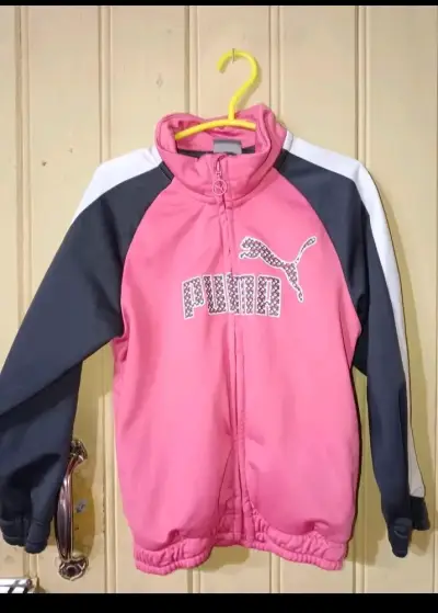 Chaqueta deportiva rosa para niños Puma t4 - miniatura 1
