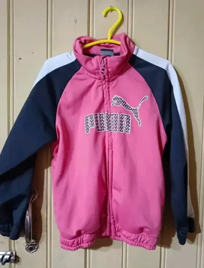 Chaqueta deportiva rosa para niños Puma t4 - miniatura 2