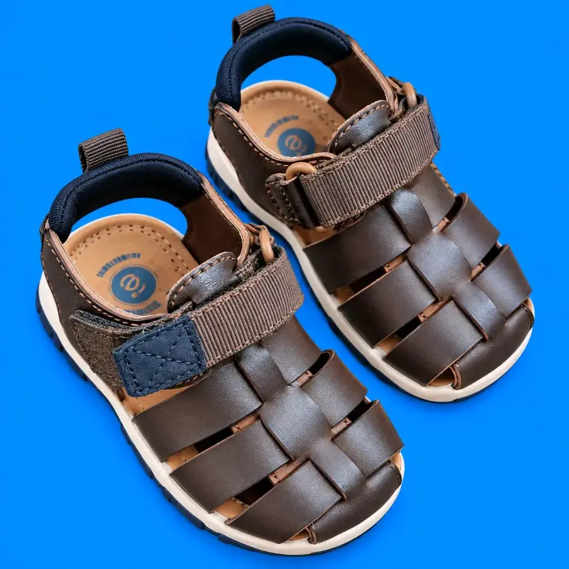 Sandalias de Niño Marrón con Velcro t 21 - 1
