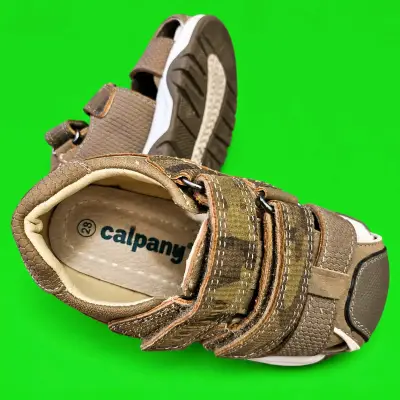 Sandalias  niños Calpany color verde velero t23 - miniatura 1