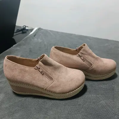 Zapatos de plataforma beige con cierre lateral - miniatura 3