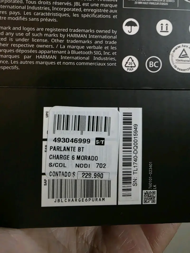 Parlante Bluetooth JBL Charge 6 Morado - 5