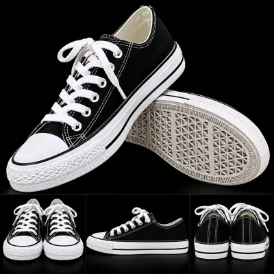 Zapatillas negras de lona estilo clásico t 40 - miniatura 2
