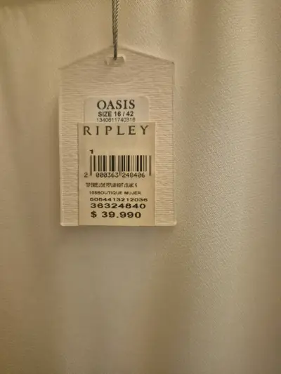 Polera Oasis nueva con etiqueta y perlitas. - miniatura 6