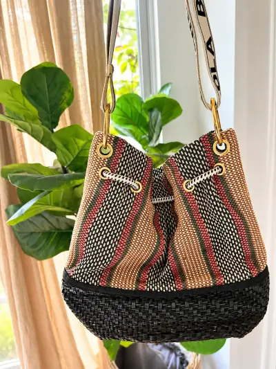 Bolso de mano Bimba y Lola tejido multicolor - miniatura 1