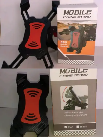 Soporte para celular ajustable rojo y negro - miniatura 6