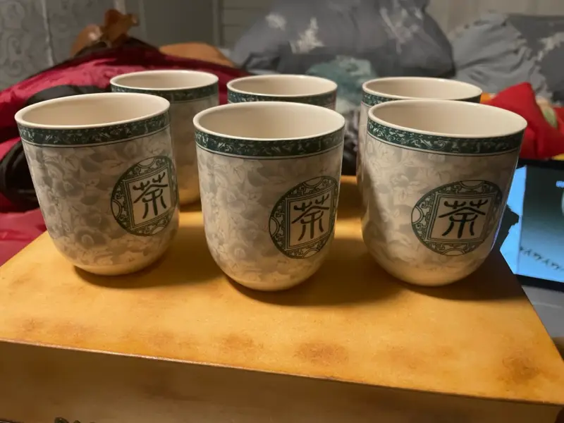 Juego de 6 tazas de té con diseño oriental - 2