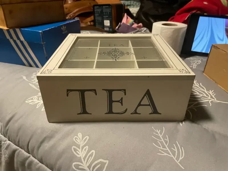 Caja organizadora de té con compartimentos - 1