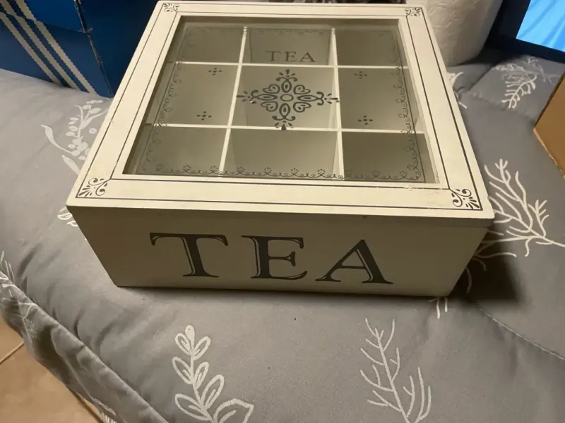 Caja organizadora de té con compartimentos - 3