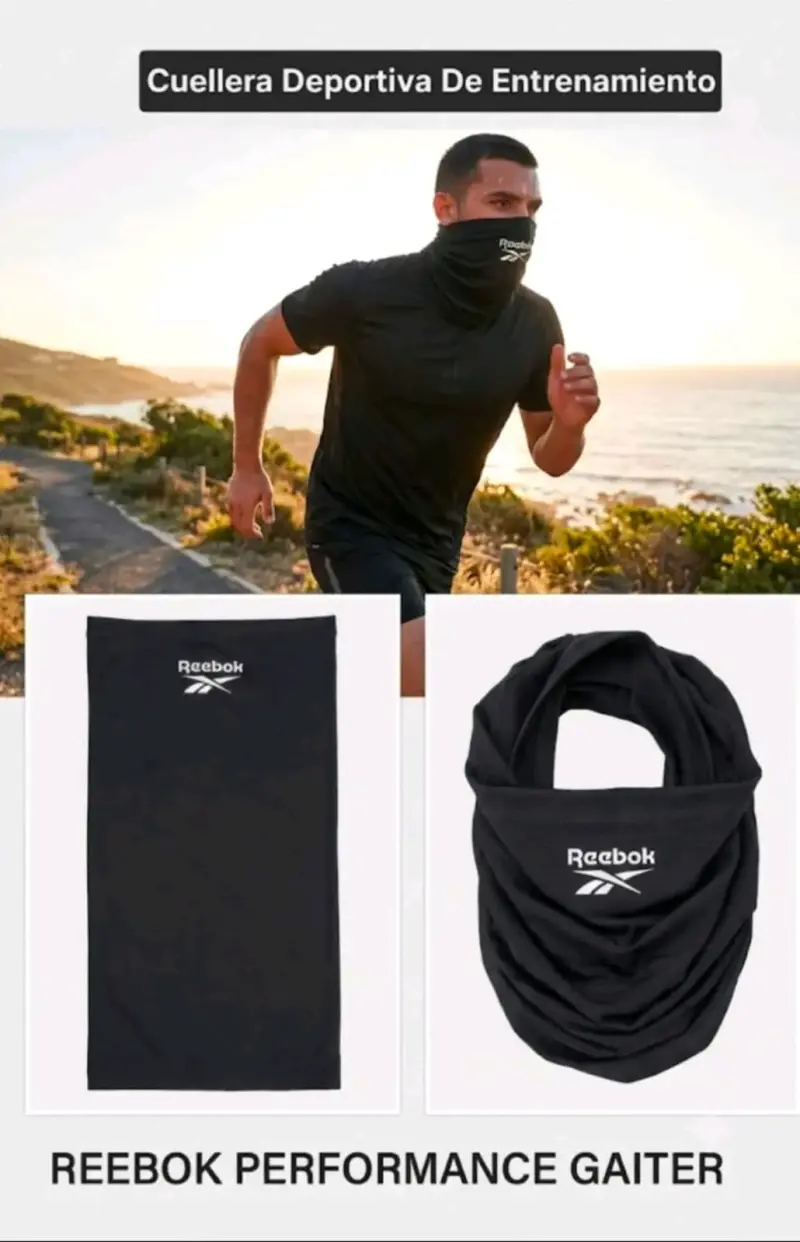 Cuellera Deportiva Reebok Negra Unisex - 2