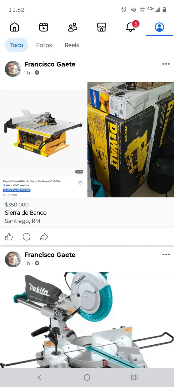 Sierra de Mesa DeWalt DWE7470 1800W