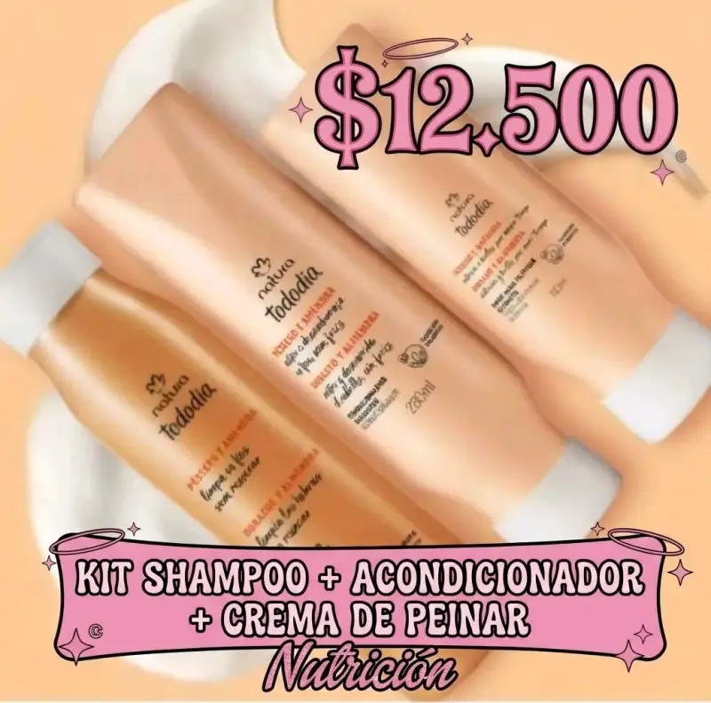 Kit Natura Tododia Shampoo Acondicionador Crema