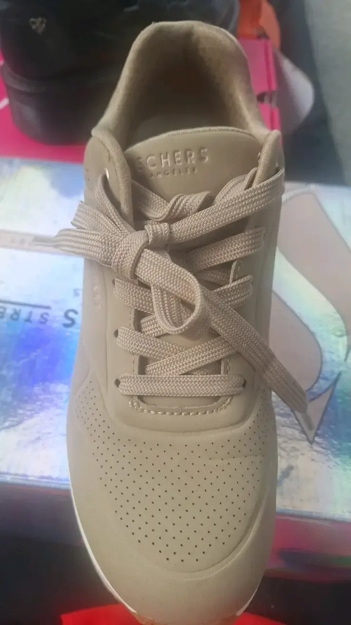 Zapatillas deportivas beige Skechers para mujer - 2