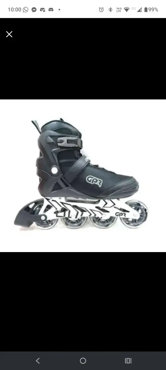 Patines en línea talla 42 negros con ajuste seguro - 1