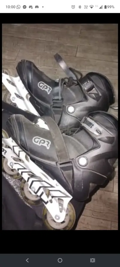 Patines en línea talla 42 negros con ajuste seguro - miniatura 2