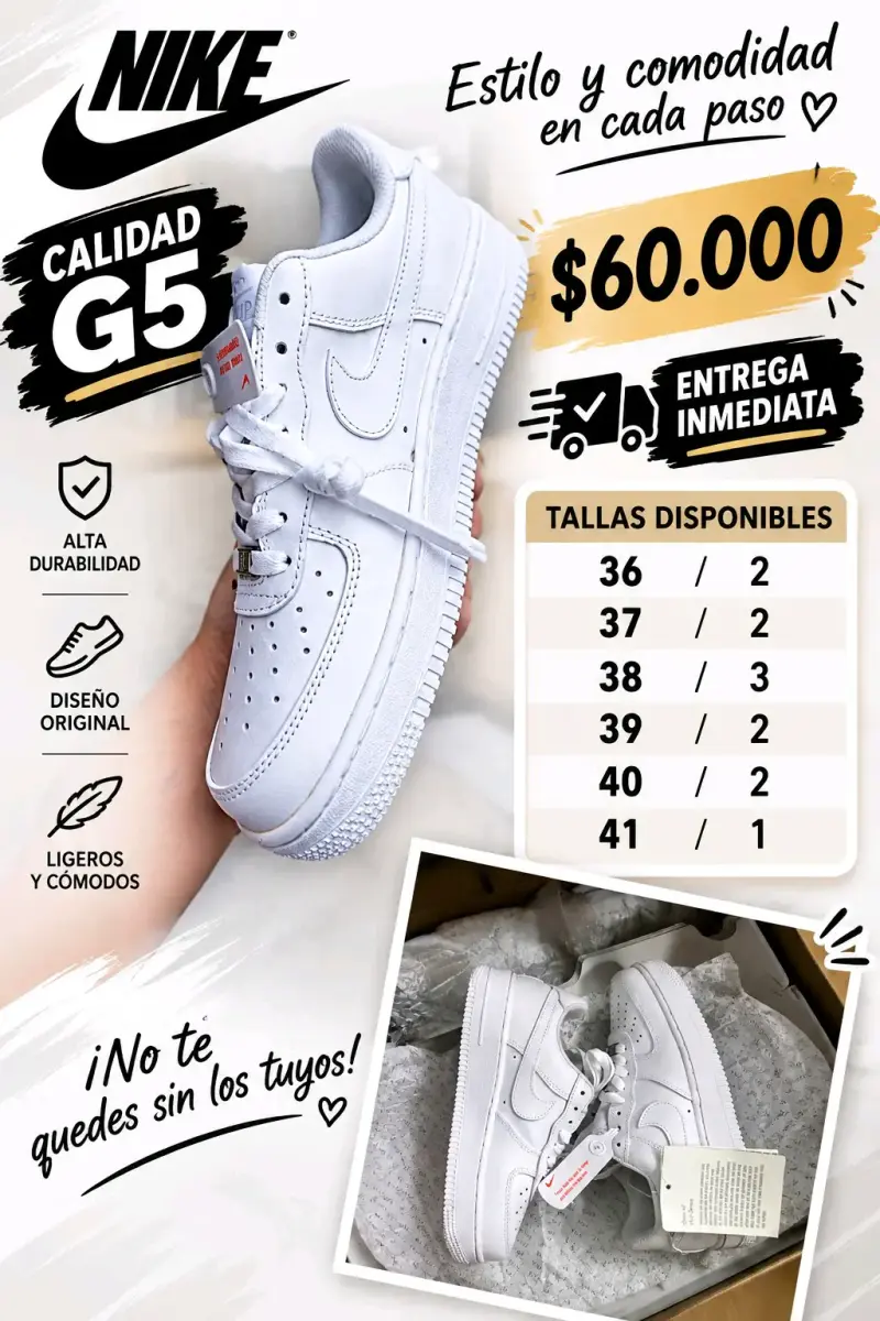 Zapatillas deportivas blancas Nike G5 - 4