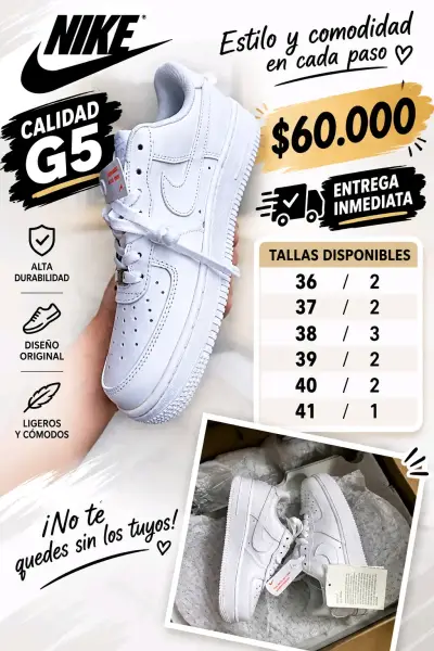 Zapatillas deportivas blancas Nike G5 - miniatura 4