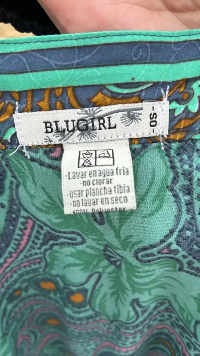 Falda larga estampada verde Blugirl - miniatura 3