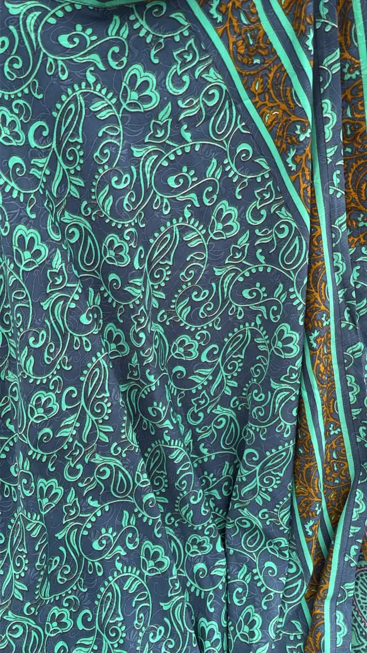 Falda larga estampada verde Blugirl - 4