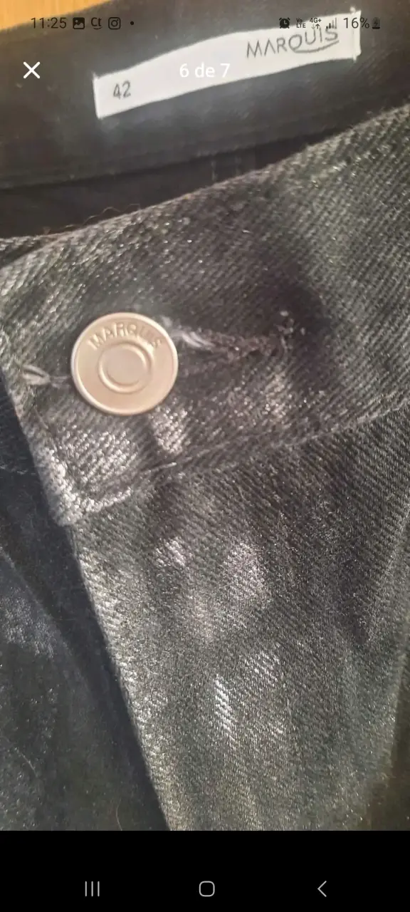 Jeans negros brillantes para mujer - 6