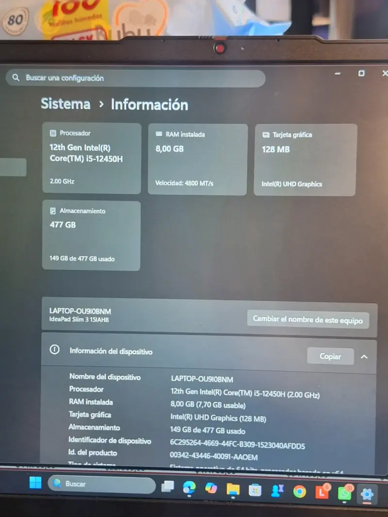 Laptop Lenovo IdeaPad 3i Intel Core i5 12va Gen - 3