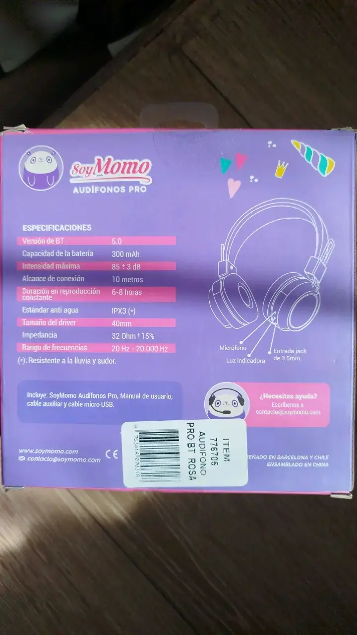 Audífonos inalámbricos SoyMomo para niños con luces - 2