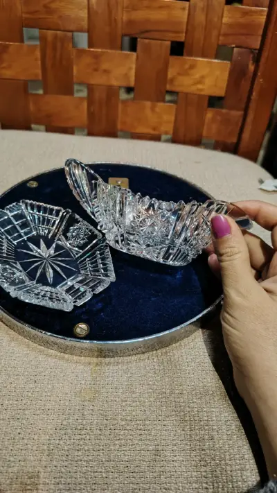 Centro de Mesa de Cristal Tallado - miniatura 4