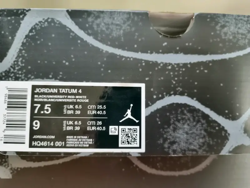 Zapatillas Jordan Tatum 4 Negro y Rojo - 2