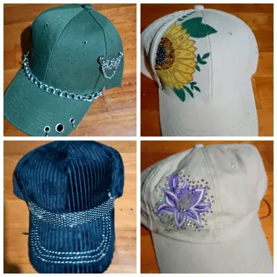 Gorras decorativas con pedrería y bordados - miniatura 2
