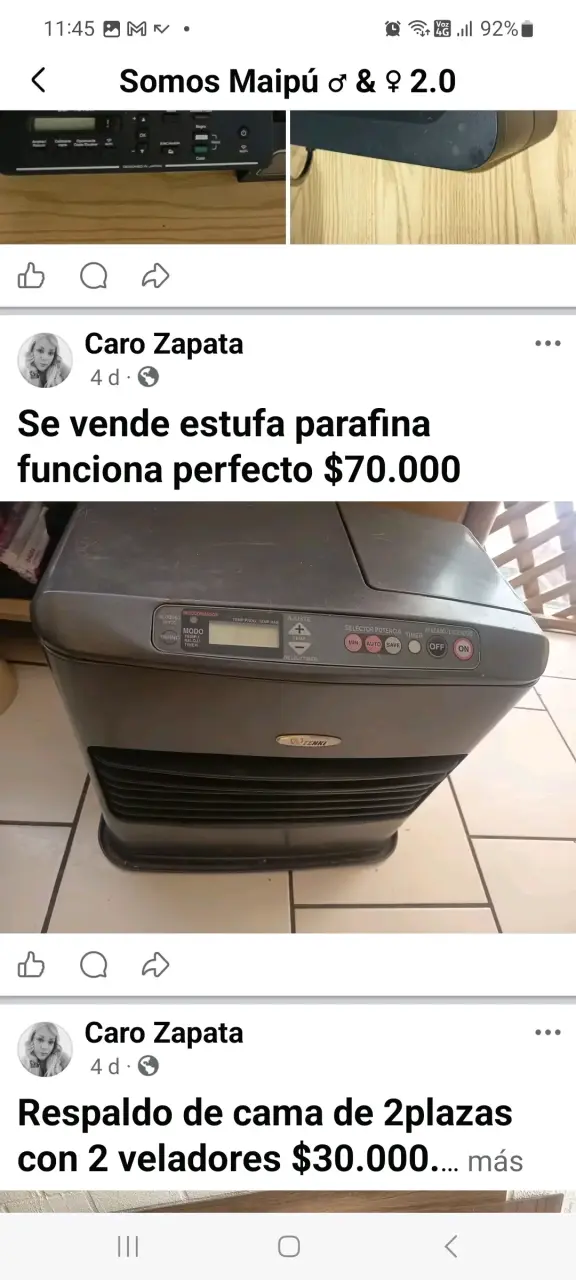 Estufa a parafina Toyotomi en buen estado