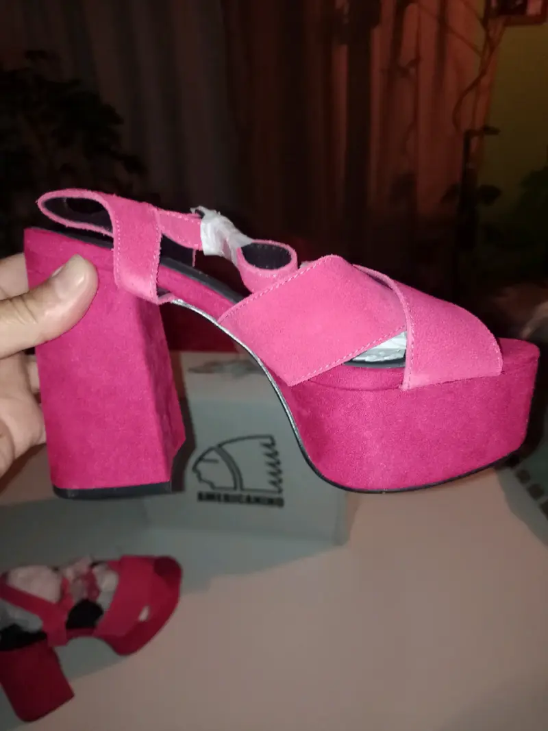Sandalias de plataforma fucsia Americanino - 3
