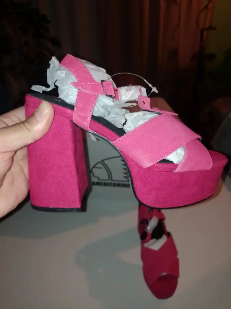 Sandalias de plataforma fucsia Americanino - 4