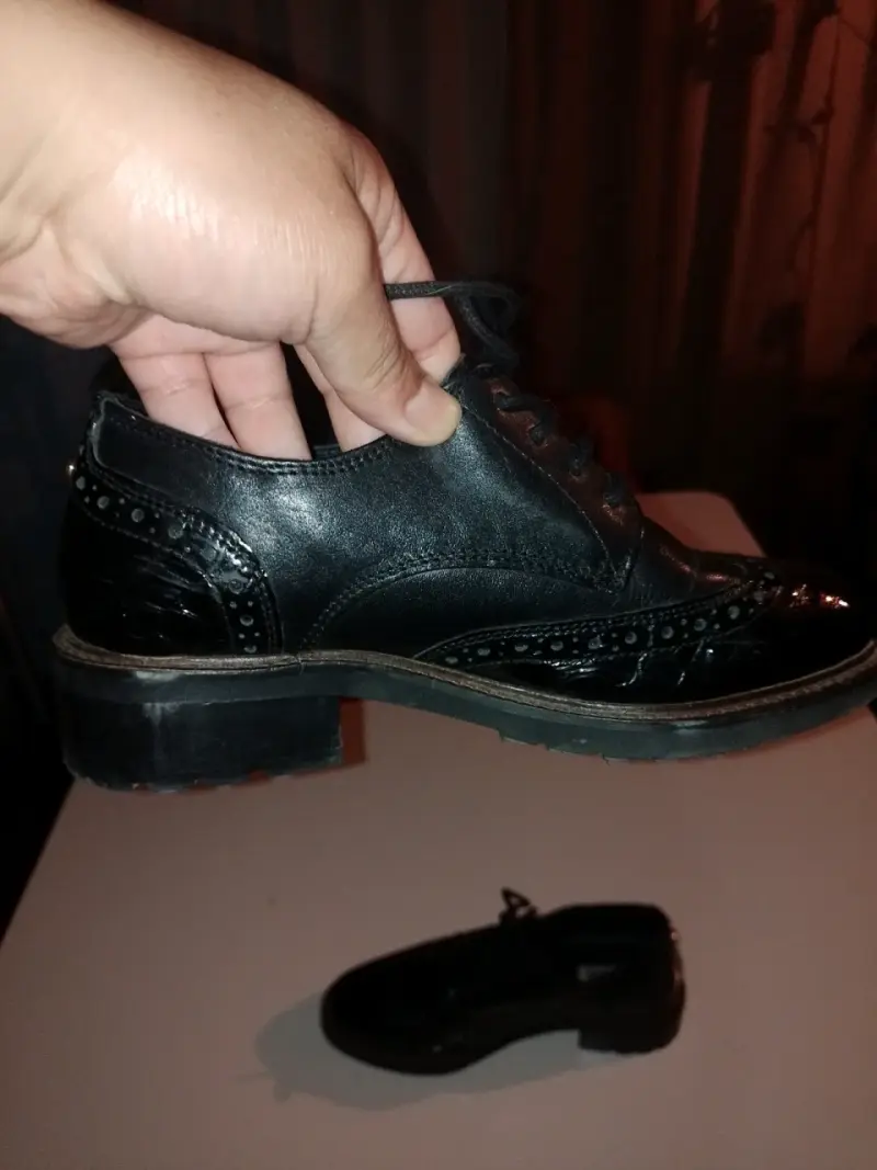 Zapatos de cuero negro estilo Oxford para hombre - 2