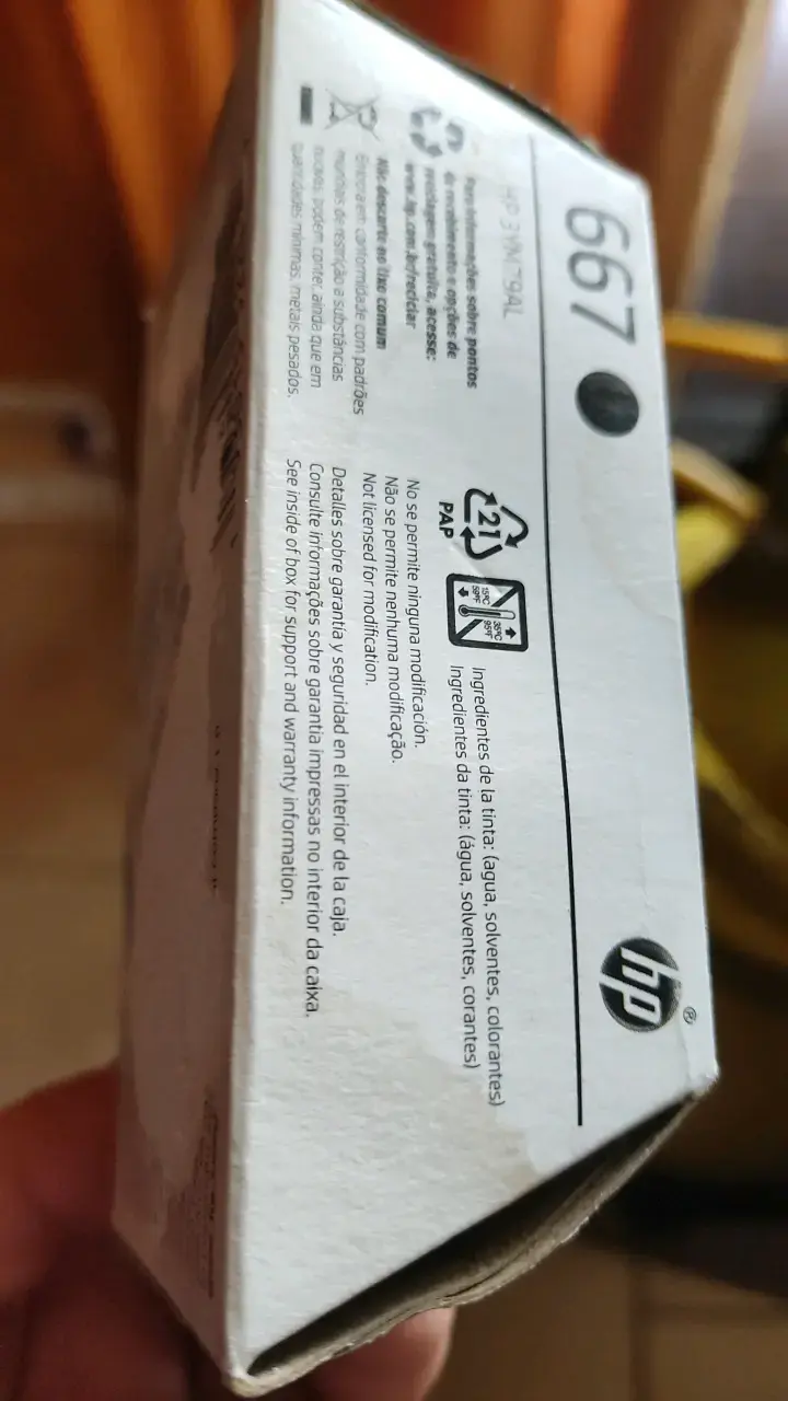Cartucho de Tinta HP 667 Negro - 5