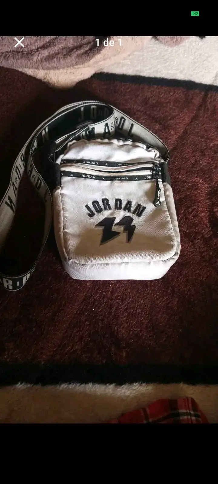 Bandolera Jordan blanca con logo