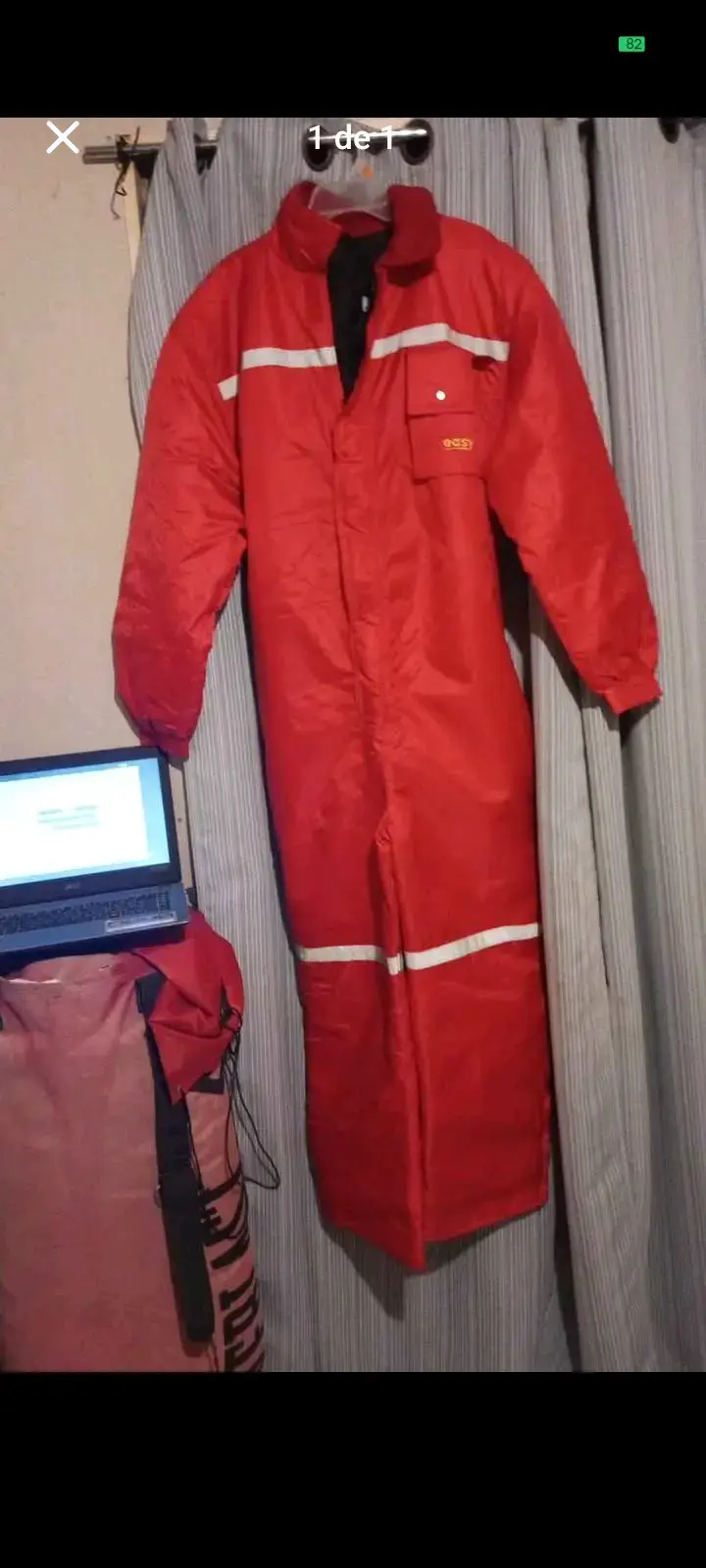 Overall de trabajo rojo con reflectantes