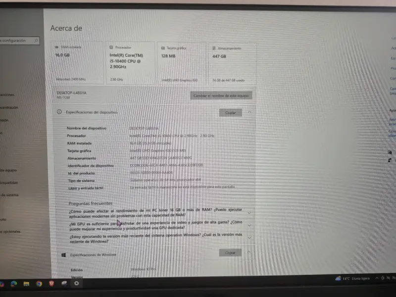 PC de Escritorio Completo: Intel Core i5, 16GB RA - 3