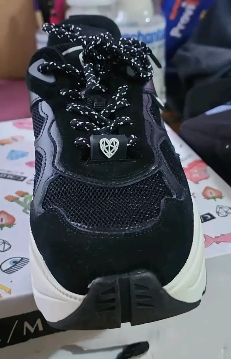 Zapatillas deportivas negras C/Moran con plataforma - 3