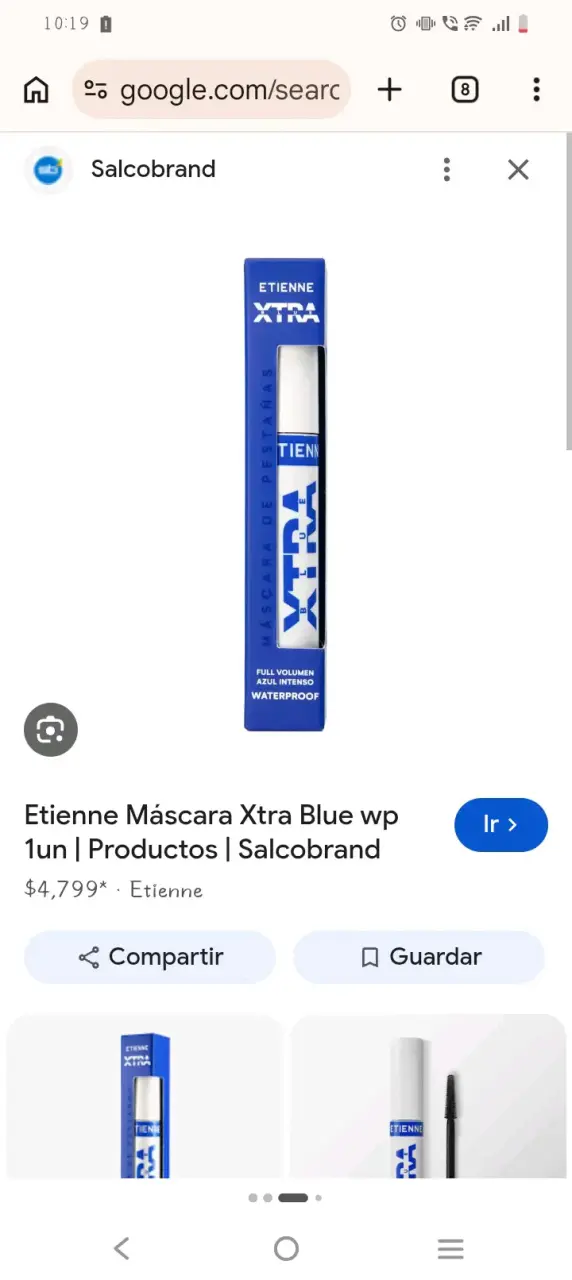 Máscara de Pestañas Etienne Xtra Blue Waterproof